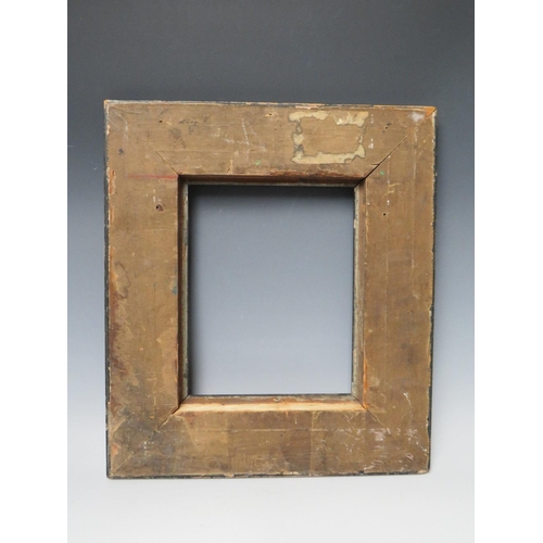 63 - A 19TH CENTURY EBONISED DUTCH FRAME, frame W 8.5 cm, rebate 20 x 25 cm