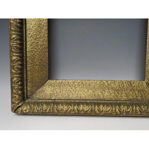 69 - A 19TH CENTURY GOLD FRAME, with design to outer edge and gold slip, frame W 4 cm, slip rebate 38.5 x... 