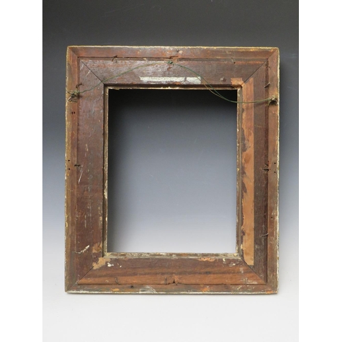 69 - A 19TH CENTURY GOLD FRAME, with design to outer edge and gold slip, frame W 4 cm, slip rebate 38.5 x... 