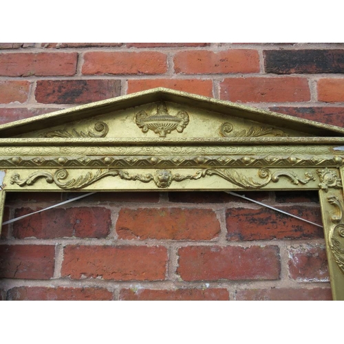 90 - A 19TH CENTURY GOLD TABERNACLE FRAME, with integral slip, frame W 10 cm, rebate 56 x 72 cm