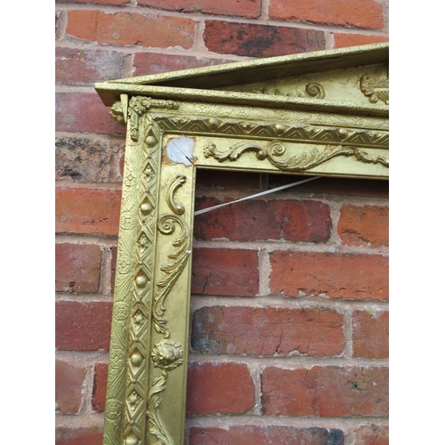 90 - A 19TH CENTURY GOLD TABERNACLE FRAME, with integral slip, frame W 10 cm, rebate 56 x 72 cm