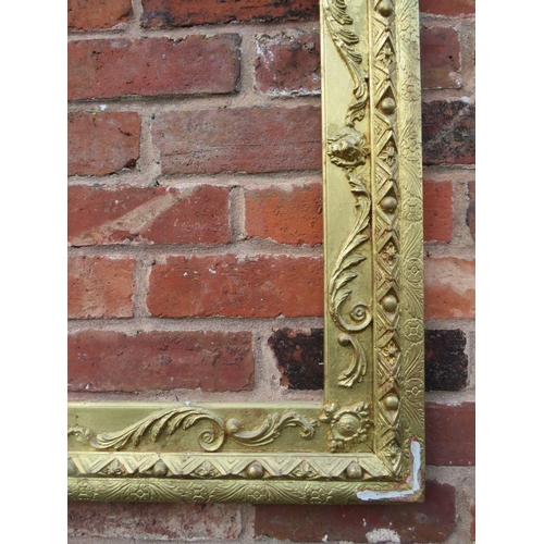 90 - A 19TH CENTURY GOLD TABERNACLE FRAME, with integral slip, frame W 10 cm, rebate 56 x 72 cm