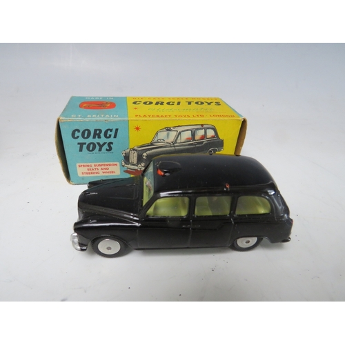 547 - A VINTAGE BOXED DINKY CAR B.M.W. 2000 TILUX, together with two vintage boxed Corgi cars - an Austin ... 