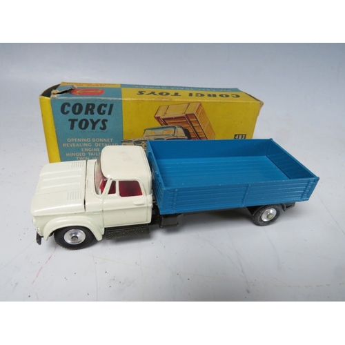 547 - A VINTAGE BOXED DINKY CAR B.M.W. 2000 TILUX, together with two vintage boxed Corgi cars - an Austin ... 