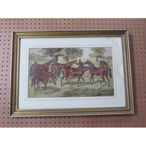 92 - ROGERSON (XIX). British school, study of a group of horses in a wooded meadow, signed and dated 1875... 