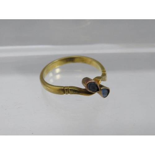 259 - TWO HALLMARKED 9CT GOLD DRESS RINGS, approximate combined weight 4.9 g, together with an unmarked ge... 