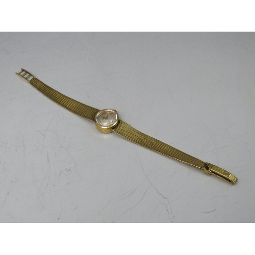 312 - AN 18CT GOLD LADIES OMEGA WRISTWATCH, Dia. 1.7 cm