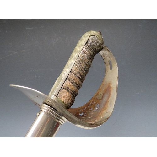 509 - A ROYAL ENGINEERS TYPE SWORD AND SHEATH, L 100.5 cm