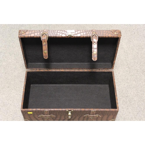 149 - A CROCODILE SKIN EFFECT MODERN STORAGE BOX