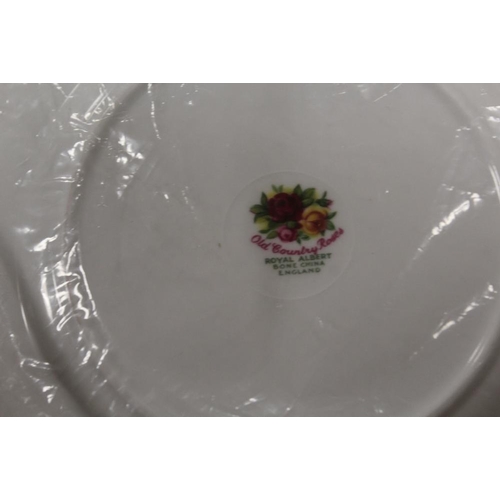 81 - A TRAY OF ROYAL ALBERT OLD COUNTRY ROSES TEAWARE IN ORIGINAL CELLOPHANE PACKAGING TOGETHER WITH A TR... 