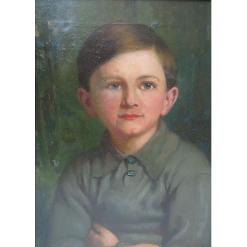 21 - GEORGE PHOENIX (1863-1935). Portrait study of a young boy, signed lower right and dated '22, oil on ... 