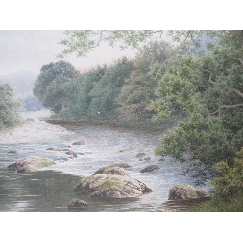 5 - M. L. RILEY. A pair of wooded river landscapes, hills in background, one signed and dated 1912 lower... 