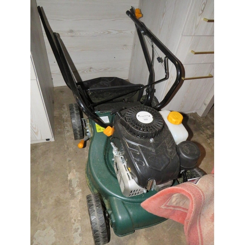 648 - A PETROL MOWER WITH BOX