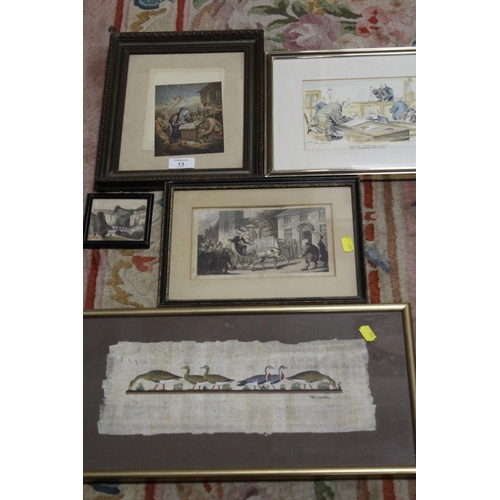 13 - A SMALL SELECTION OF FRAMED AND GLAZED PICTURES AND PRINTS ETC