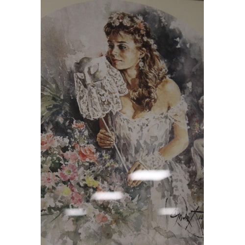 42 - TWO FRAMED AND GLAZED SIGNED LIMITED EDITION PRINTS OF BRIDAL FIGURES BY GORDON KING  - BOTH HAVING ... 