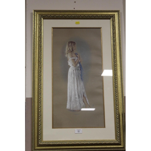 55 - A GILT FRAMED AND GLAZED PRINT ENTITLED 'SUZETTE'