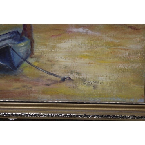 59 - TWO FRAMED OIL PAINTINGS OF COASTAL SCENES