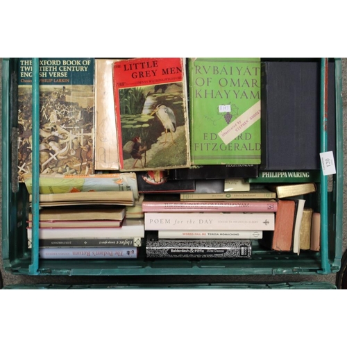 130 - FIVE TRAYS OF ASSORTED VINTAGE AND MODERN BOOKS (TRAYS NOT INCLUDED)