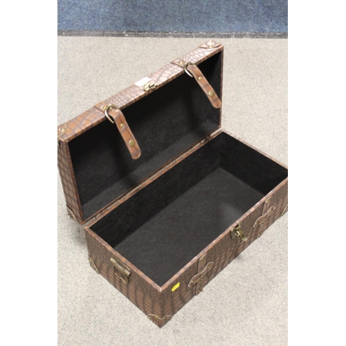 149 - A CROCODILE SKIN EFFECT MODERN STORAGE BOX