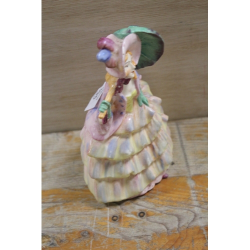 395 - AN UNUSUAL ROYAL DOULTON POSSIBLE PROTOTYPE FIGURINE 'HINGED PARASOL' HN1578