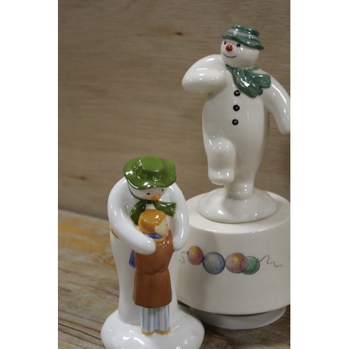 397 - A COALPORT THE SNOWMAN FIGURE ENTITLED 'THE HUG' TOGETHER WITH ROYAL DOULTON THE SNOWMAN GIFT COLLEC... 