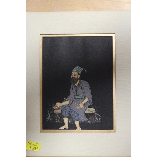 48 - A GOUACHE STUDY OF A SEATED, BEARDED EASTERN MAN