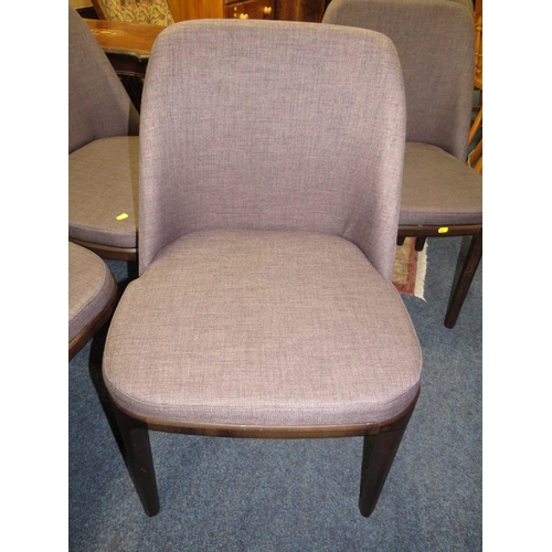 818 - A SET OF SEVEN MODERN UPHOLSTERED DINING CHAIRS