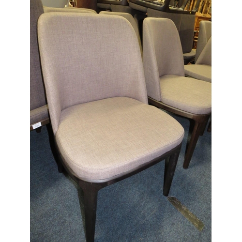 820 - A SET OF EIGHT MODERN UPHOLSTERED DINING CHAIRS