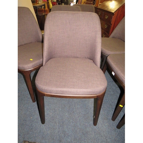 820 - A SET OF EIGHT MODERN UPHOLSTERED DINING CHAIRS