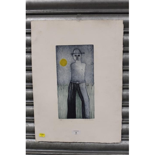 9 - G. PARKINSON - AN ARTISTS PROOF ETCHING & AQUATINT MODERNIST FIGURE STUDY