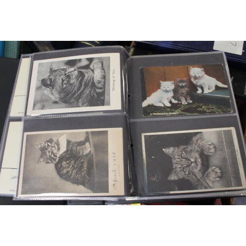 146 - A COLLECTION OF VINTAGE POSTCARDS CONTAINED IN ELEVEN ALBUMS, TO INCLUDE WORLDWIDE AND UK THEMED EXA... 