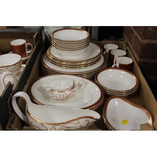 95 - TWO TRAYS OF ASSORTED WEDGWOOD 'PARIS' PATTERN TEA AND DINNERWARE ETC