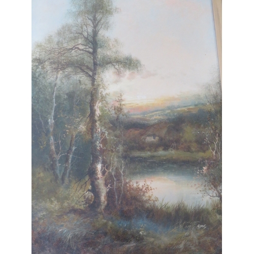 38 - HENRY COOPER (XIX-XX). A pair of wooded landscapes, both signed bottom left, oils on canvas, gilt fr... 