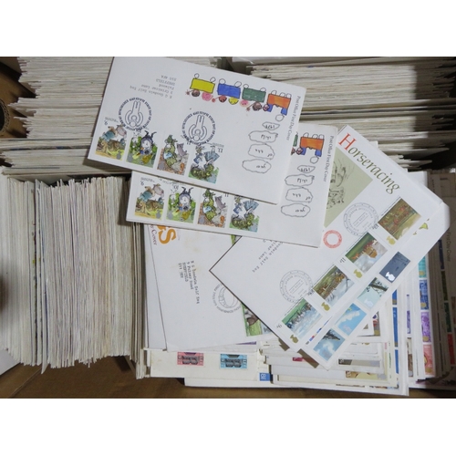 96 - FIRST DAY COVERS, many 1000's in six large boxes, pre-decimal to 2000, a wide range of cancels, some... 