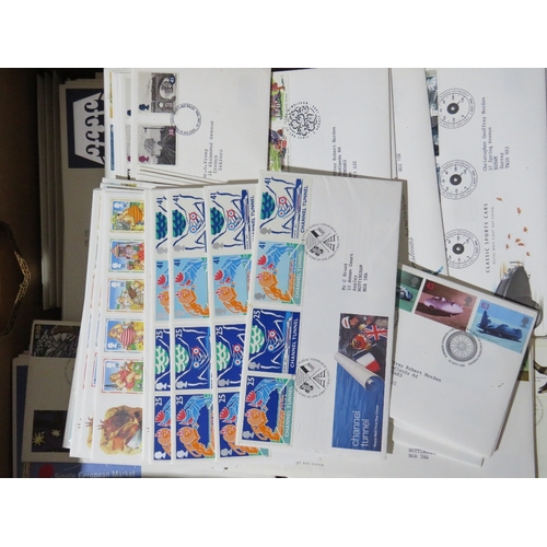 96 - FIRST DAY COVERS, many 1000's in six large boxes, pre-decimal to 2000, a wide range of cancels, some... 