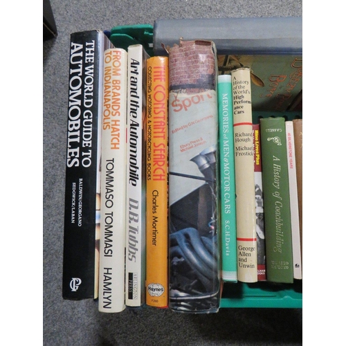 100 - A TRAY OF ASSORTED VINTAGE MOTORING RELATED BOOKS