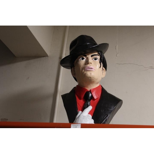 136 - A SHOP DISPLAY MICHAEL JACKSON BUST