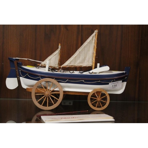 156 - A WOODEN NAUTICALIA MODEL OF RNLB LIZZIE PORTER