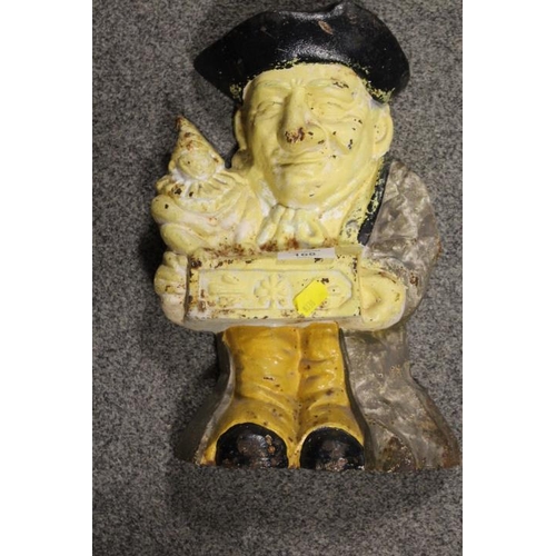 168 - A CAST METAL MR PUNCH DOOR STOP