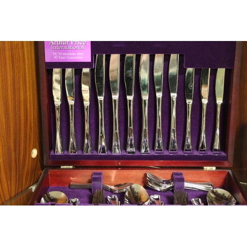 171 - A CANTEEN OF ARTHUR PRICE STAINLESS STEEL CUTLERY - CONTENTS UNCHECKED