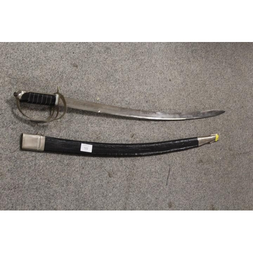 182 - AN INDIAN MADE SWORD & SCABBARD