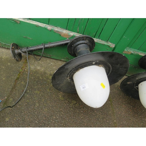 603 - A PAIR OF RAILWAY STYLE LANTERNS