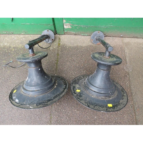 603 - A PAIR OF RAILWAY STYLE LANTERNS