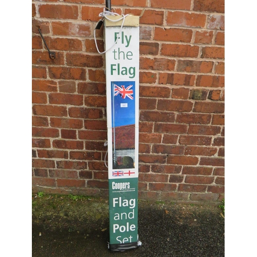 605 - A COOPERS OF STORTFORD 20FT ALUMINIUM FLAG POLE - NO FLAGS