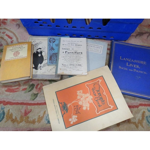 63 - A TRAY OF ASSORTED VINTAGE AND ANTIQUARIAN BOOKS