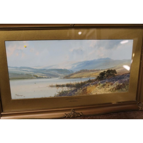 5 - A SELECTION OF FRAMED AND GLAZED WATERCOLOURS TO INCLUDE A PAIR OF COASTAL SCENE EXAMPLES