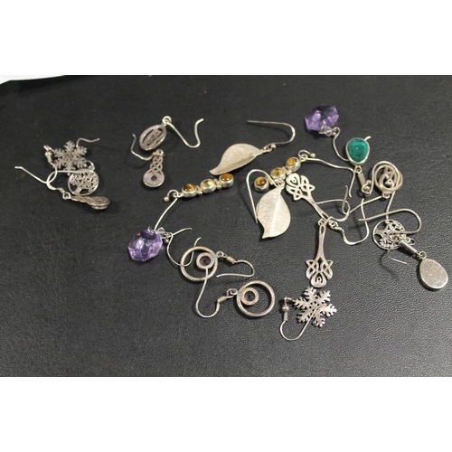 311 - A QUANTITY OF PAIRS OF SILVER EARRINGS