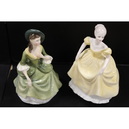 364 - A ROYAL DOULTON FIGURINE SANDRA TOGETHER WITH BOXED COALPORT FIGURINE EMILY (2)