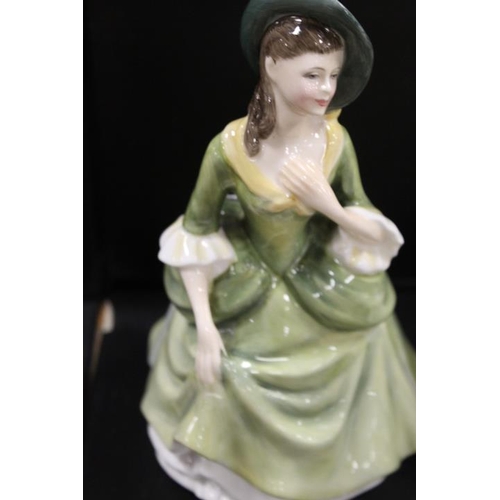 364 - A ROYAL DOULTON FIGURINE SANDRA TOGETHER WITH BOXED COALPORT FIGURINE EMILY (2)