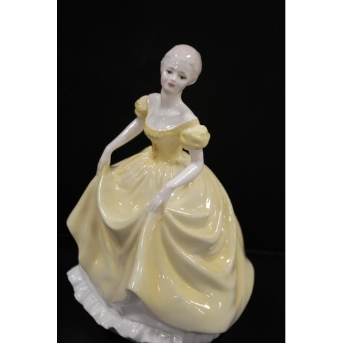 364 - A ROYAL DOULTON FIGURINE SANDRA TOGETHER WITH BOXED COALPORT FIGURINE EMILY (2)